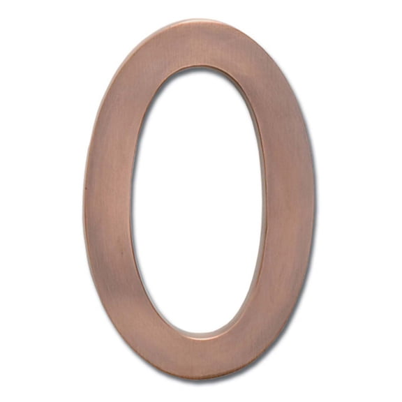 4" Floating House Number Antique Copper "5"