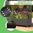 thumbnail image 7 of UPHYB Metal Planter Box with Trellis, 73"x 47"x 16" Raised Garden Bed with Wheels and Drainage Holes, Planter with Trellis for Garden, Balcony and Patio, Black, 7 of 7