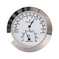 thumbnail image 1 of Miangastore Thermomètre Rond Hygromètre Humidité Température Mètre pour Étui de Violon Guitare Soin des Instruments Surveillance Outil B103 (Argent), 1 of 1