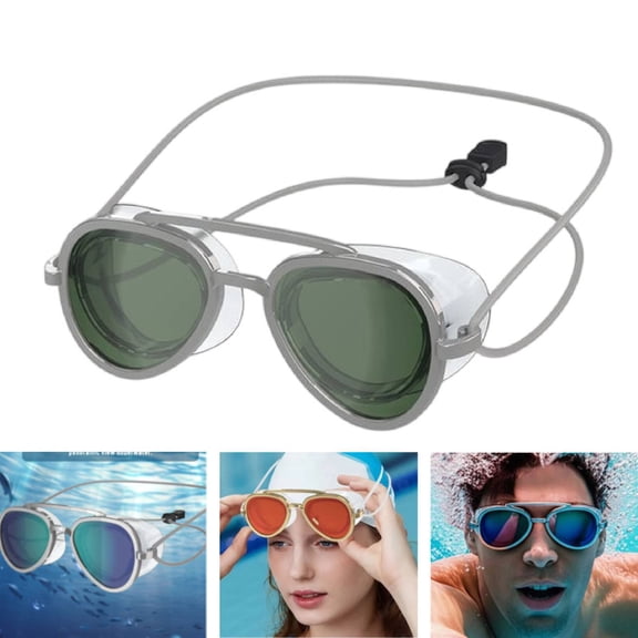 SummerVibe Reflective Swim Goggles, Anti-Fog Swimming Goggles,Anti-Glare Red Lenses, UV Protection & Leak-Proof Design, Comfortable Water Eyewear for Beach Pool & Water Activities(Green)