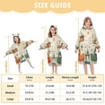 thumbnail image 4 of FORMRS Wearable Blanket Hoodie with Sleeves for Kids Cozy Flannel Sweatshirt, Beige Cats Reading, 4 of 7