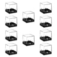 thumbnail image 1 of kowaku 10 Pieces Mineral Display Boxes Display Holders Dustproof Multifunctional Square Black, 1 of 8