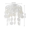thumbnail image 4 of Capiz Shell Flush Mount Ceiling Light Coastal Seashell Sconce, 9.45" Modern Creative Wall Lamp, Shell-shaped design, Shell Chandelier Wall Sconce, Wall Light, 4 of 7