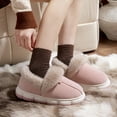 thumbnail image 2 of CUITING 1 Pair CozyWinter Women‘S Plush Fleece-Lined Slip-On House Shoes  Casual Solid Color Indoor Slippers with Thick Comfort Padding  EVA Sole  Fabric Insole - Warm and Cozy for Winter, 2 of 7