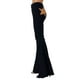 thumbnail image 2 of Pantalones Vaqueros Acampanados con Parches de Estrellas para Mujer, Cintura Media, Corte Acampanado, Elásticos, Pierna Recta, Ajustados. Negro L, 2 of 9