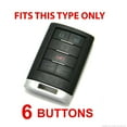 thumbnail image 5 of 6 Buttons Genuine Leather Smart Remote Case Cover Fob Holder for Cadillac Key, 5 of 5