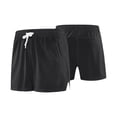 thumbnail image 4 of JoveMarine Men's Quick Dry Ice Silk Beach Shorts Loose Fit Quarter Sports Pants for Running and Fitness Breathable Summer Shorts Black L, 4 of 4