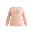 thumbnail image 5 of Terra & Sky Women's Plus Printed Pullover Sweater with Long-Sleeves, Midweight, Sizes 0X-5X, 5 of 5