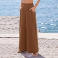 thumbnail image 4 of Wide Leg Pants Woman Spring 2026 Pockets Loose Flowy Trousers Lounge Palazzo Pant Beach Vacation Clothes, 4 of 5