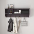 thumbnail image 3 of Gzxs Entryway Wood Coat Rack with 4 Hooks Modern Wall Mounted Storage Shelf , Espresso, 3 of 10