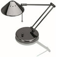 thumbnail image 1 of V-Light Desk Lamp, Table Lamp, Desk Light with 3 point Adjustable Arm, Bedside Lamps, Black Chrome, 1 of 3