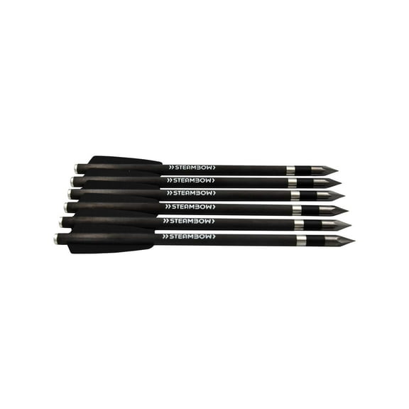 Steambow AR-Series - Carbon Heavy Bodkin Arrows, Set of 6 pcs, Black