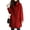 Red, variant on comerut Women Overcoat Solid Color Lapel Collar Mid-Length with Buttons Loose-fitting Keep Warm Polyester Winter Warm Women Double-Breasted Overcoat for Lady