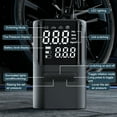 thumbnail image 2 of Graflsoa Portable Digital Car Tire Inflator with LED Light, Auto Stop, Preset Pressure, Built-in Battery, 4 Nozzles, Black ABS Material, 150PSI Max, 5V Input, 50W Output, Compact Design, 2 of 7
