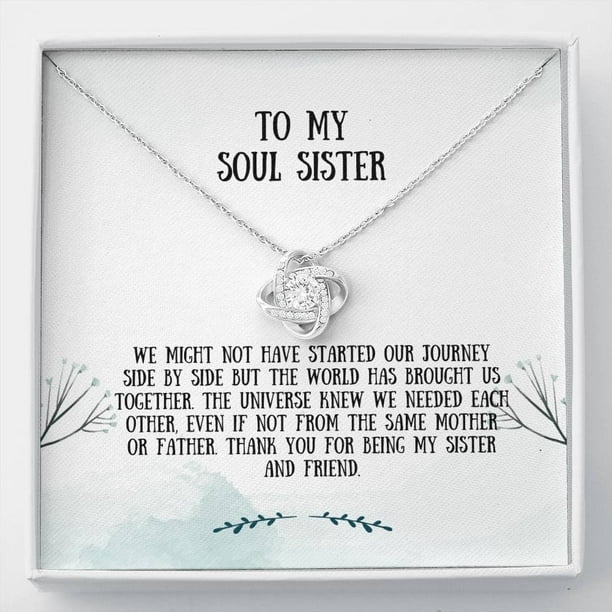 Soul Sister Love Knot Necklace Unbiological Sister Soul Sister