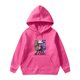 thumbnail image 1 of Moonsky Sudadera con capucha y cordón HUNTRX, estampado de grupo de chicas coreanas, jersey corto, suave y cómodo, top de manga larga para primavera y otoño. Rosa intenso 130, 1 of 5