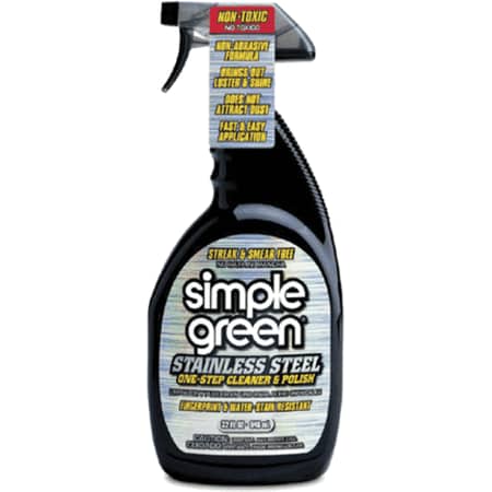 Simple Green Stainless Steel One-Step Cleaner & Polish, 32oz Spray Bottle