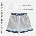 thumbnail image 3 of FORMRS Boys Swim Trunks Quick Dry Mesh Lining Beach Boardshorts, Sizes XS-XL, Blue Cartoon Birds Pattern, 3 of 7