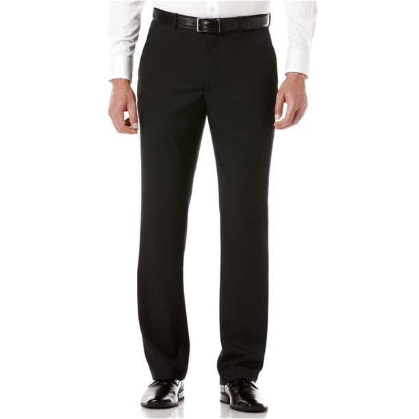 Perry Ellis - Pantalones de vestir a rayas para hombre, color negro, 36 W x 32 L Perry Ellis pantalones