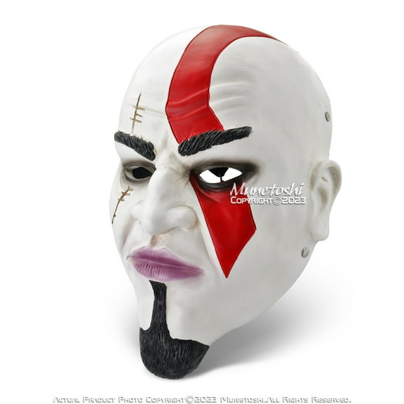 Munetoshi Kratos GoW Mask War Spartan Ghost Greek Fantasy Video Game Cosplay Costume Prop