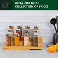 thumbnail image 4 of Royal Craft Wood Bamboo Spice Organizer for Cabinet - Tiered Spice Rack Organizer for Cabinet or Countertop, Pantry Step Shelf (15.16"x 8.3" x 3.3"), 4 of 7