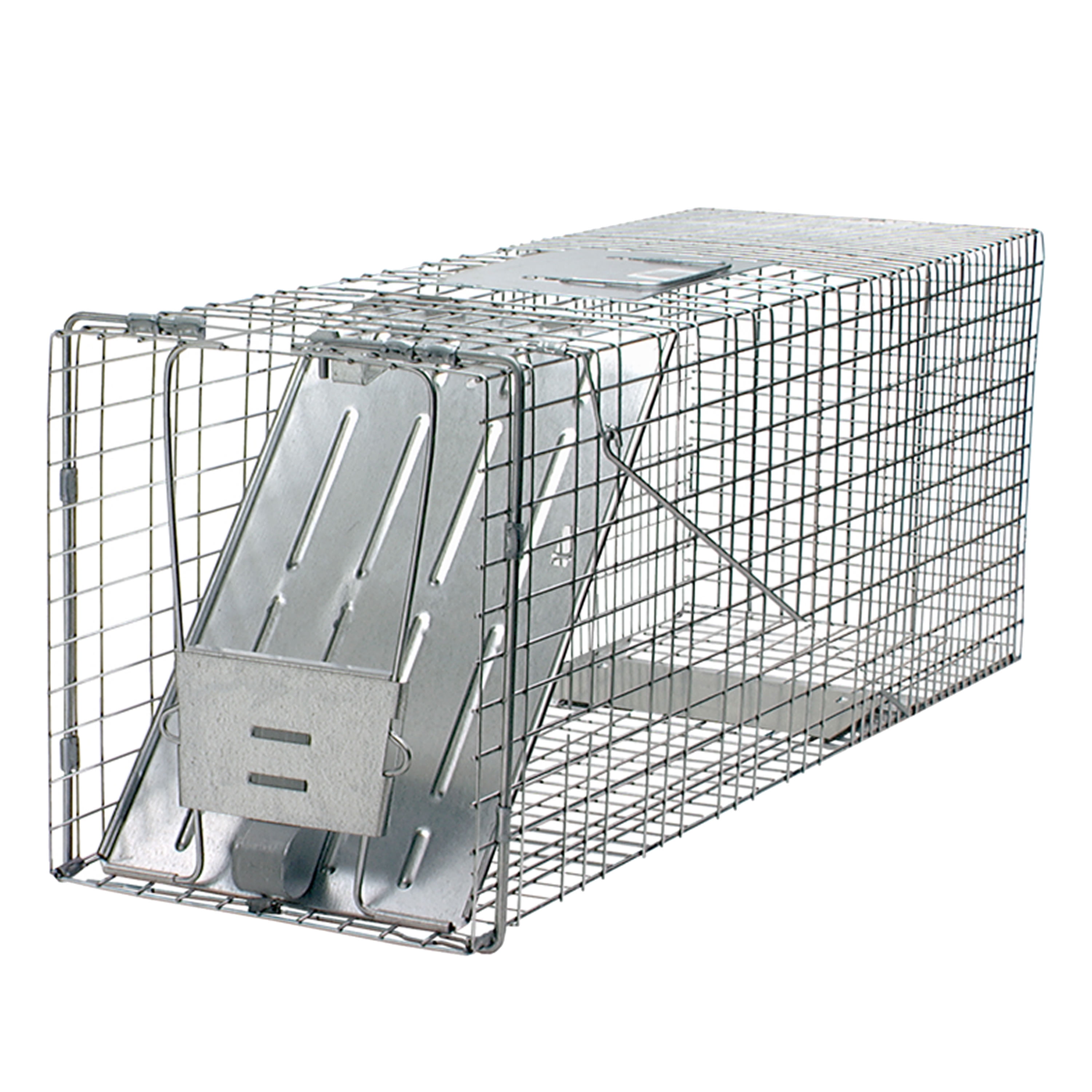 Details about   Humane Small Live Animal Control Steel Trap Cage Raccoon Skunk Cat 32"x12.5"x12" 