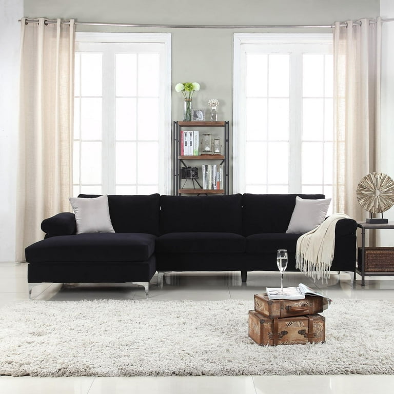 Modern Velvet Large Sectional Sofa Walmart