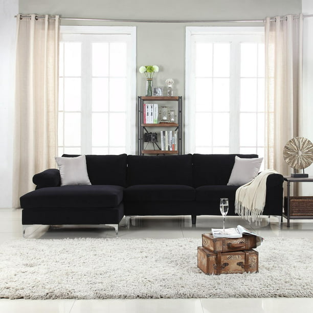 Modern Velvet Large Sectional Sofa, Modern Xl Velvet Upholstery U Shaped Sectional Sofa