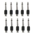 thumbnail image 2 of 10 Pcs RCA Female Jack To 6.35mm 1/4” Male Mono Plug Audio Adapter Connector, 2 of 3