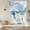 Blue, variant on Blue Gold Marble Tie Up Curtains for Windows, Adjustable Balloon Window Shades, Vintage Abstract Geometric Gradient Kitchen Window Treatments Adjustable Roll Up Curtain for Basement/Nursery 52"x45"