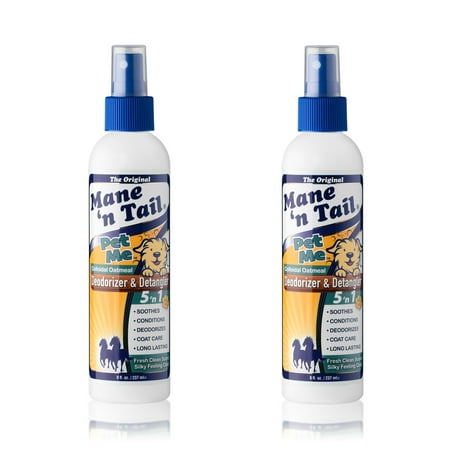 Mane 'n Tail Pet Me Deodorizer & Detangler with real Colloidal Oatmeal, Aloe Vera and Spirulina (2 Pack)