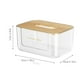 thumbnail image 1 of Caja de pañuelos minimalista de madera con tapa magnética | Cajón cuadrado para papel para la mesa de centro del salón | Organizador de toallitas y servilletas para cocina, baño y dormitorio, 1 of 1