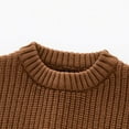 thumbnail image 4 of Hessimy Child Turtleneck Sweater Boys Girls Long Sleeve Winter Warm Pullover Solid Color Knit Tops For Kids Button Cardign Pullover Knit Outerwear Lightweight (Coffee,12-18 Months), 4 of 9