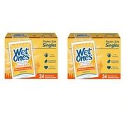 Wet Ones Antibacterial Hand And Face Wipes, Citrus Scent, Singles - 24 Ea, 2 Pack