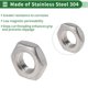 thumbnail image 3 of Accesorios de tubería de acero inoxidable 304 Unique Bargains 1/8"BSPT tuerca de bloqueo hexagonal 2 Pcs, 3 of 7