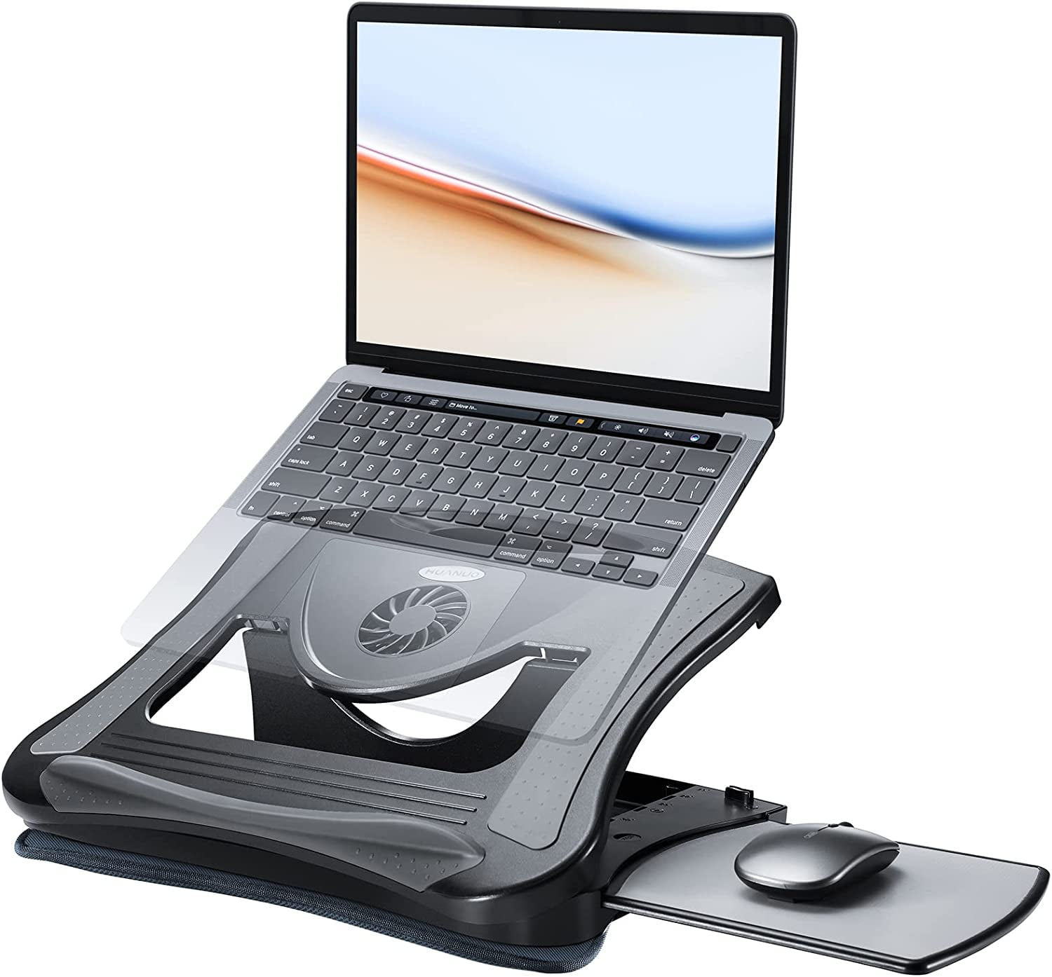 Portable Lap Desk with Cooling Fan and 5 Adjustable Angles 15.6" Laptop
