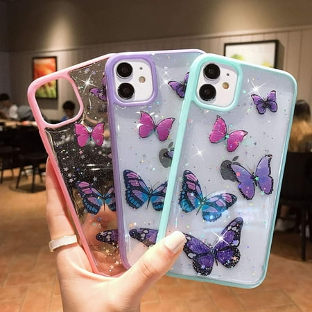 Butterfly Bling Clear Case Compatible With Iphone 11 Ibaolea Glitter Case For Women Cute Slim Soft Slip Resistant Protective Phone Case Cover For Iphone 11 6 1 Inch Purple Purple Walmart Canada