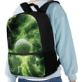 thumbnail image 4 of Uourmeti Personalized Backpack for Work School, 17 Inch Durable School Backpack, Golf Ball Pattern, 4 of 6