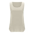 thumbnail image 5 of Womens Tops, Duoif Layered Linen Tank Tops Elegant Going Out Blouse Shirts for Women Beige L, 5 of 6