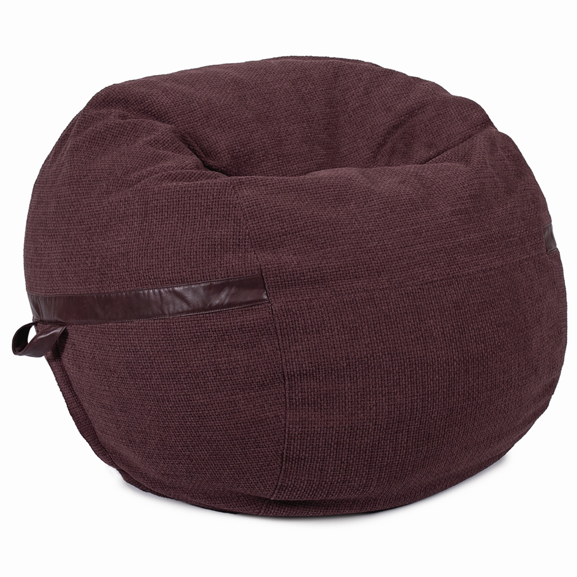 Big Joe Fuf 4Ft Foam Bean Bag Chair with Removable Cover for Kids, Teens, Merlot Cloudweave, 4 foot Large Reading and Gaming Seat
