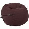 thumbnail image 2 of Big Joe Fuf 4Ft Foam Bean Bag Chair with Removable Cover for Kids, Teens, Merlot Cloudweave, 4 foot Large Reading and Gaming Seat, 2 of 9