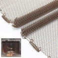 thumbnail image 5 of Fireplace Mesh Screen Curtain,2 Packs Spark Guard Mesh Metal Fire Screen Panel with Pulls for Home Fireplace, 22 Inch, 5 of 5