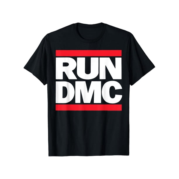 Women's Black Cotton Short Sleeve Run DMC official Logo T-Shirt
