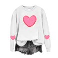 thumbnail image 6 of Valentine Shirts For Women Cute Casual Heart Print Graphic Sweatshirt Funny Crew Neck Plus Size Long Sleeve Pullover Tops, 6 of 6