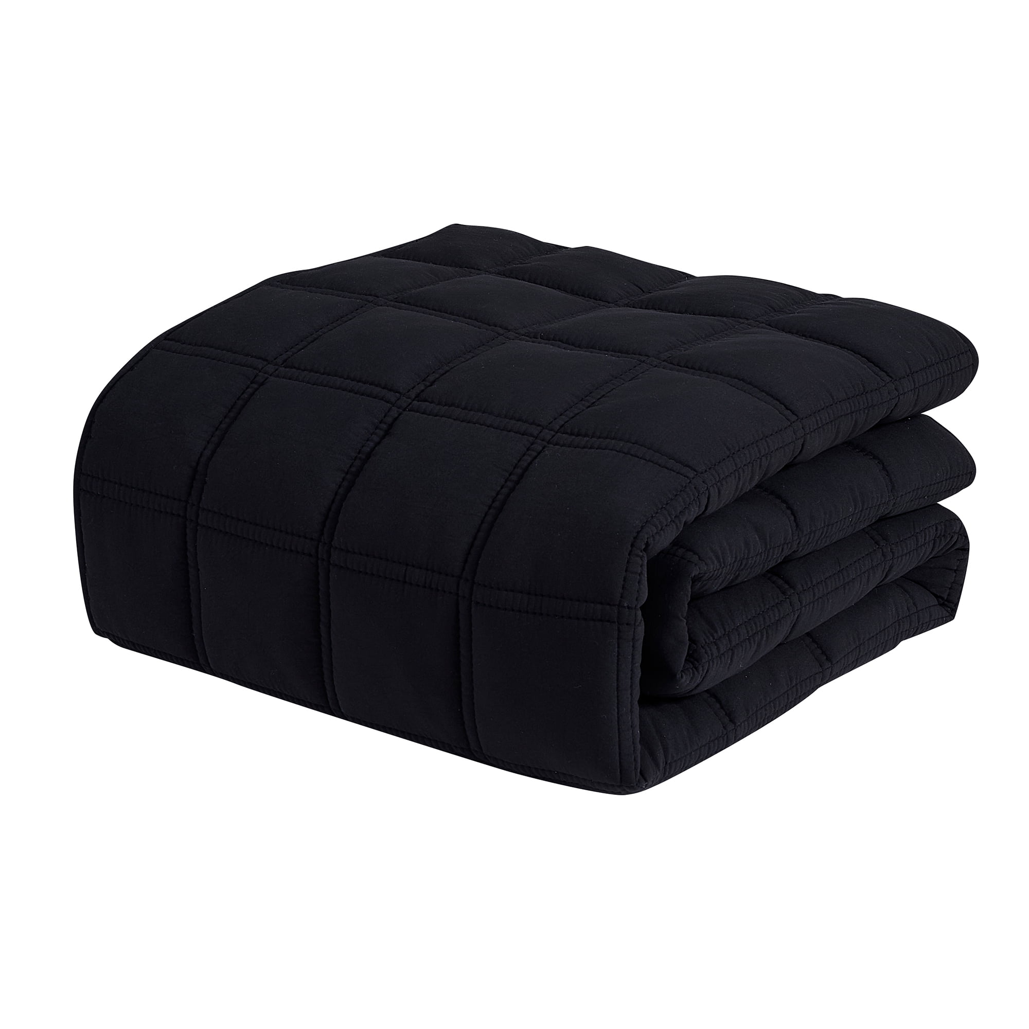 Lightweight Down Alternative All Season Oversized Comforter, Black - Twin