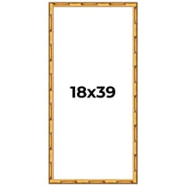 18x39 Frame Gold Bamboo Solid Wood Picture Frame | 1 Inch Moulding Width | Interior Frame Depth