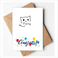 thumbnail image 1 of Mapa del gato Sobre de la Carta de felicitación de la tarjeta de matrimonio, 1 of 4