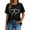 Black, variant on Graphic Shirts for Women Stylish Summer Tops Love Crew Neck Blue Plus Size Short Sleeve Valentines Womens Blouse