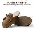 thumbnail image 2 of Dream Pairs Women's Memory Foam Moccasin Cozy House Slippers with Fuzzy and Warm Sherpa Fleece Lining, Suede Ladies Slip-on Slippers Both for Indoor and Outdoor SDSL223W TAN Size 11, 2 of 4