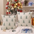 thumbnail image 3 of Christmas Pillow Covers 16x16 inch Set of 2 Christmas Tree Decorative White Throw Pillow Covers Winter Famliy Decoration for Home Couch TH-30B16, 3 of 6